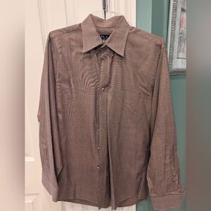 Jos. A. Bank Men's Tan Checkered Button Down Shirt